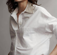 Twp - Next Ex With Crystal Collar Shirt