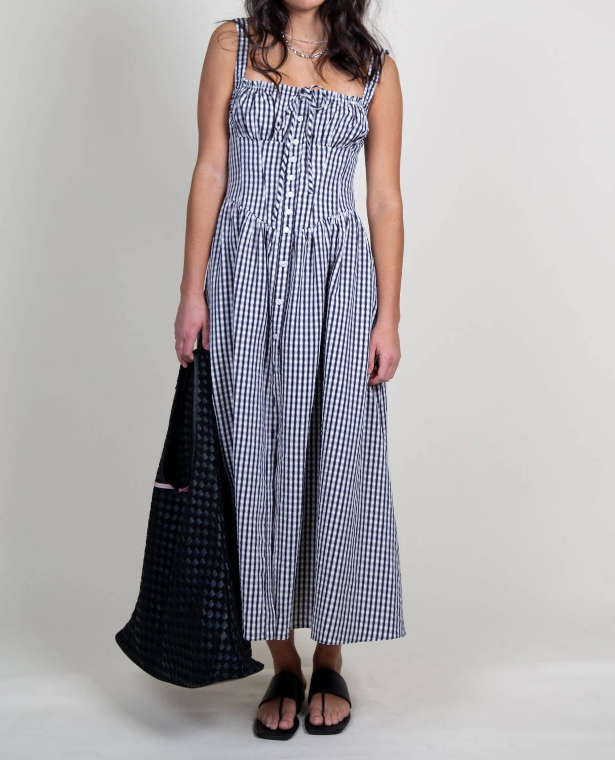 Astr - Women's Temperance Gingham Check Maxi Dress