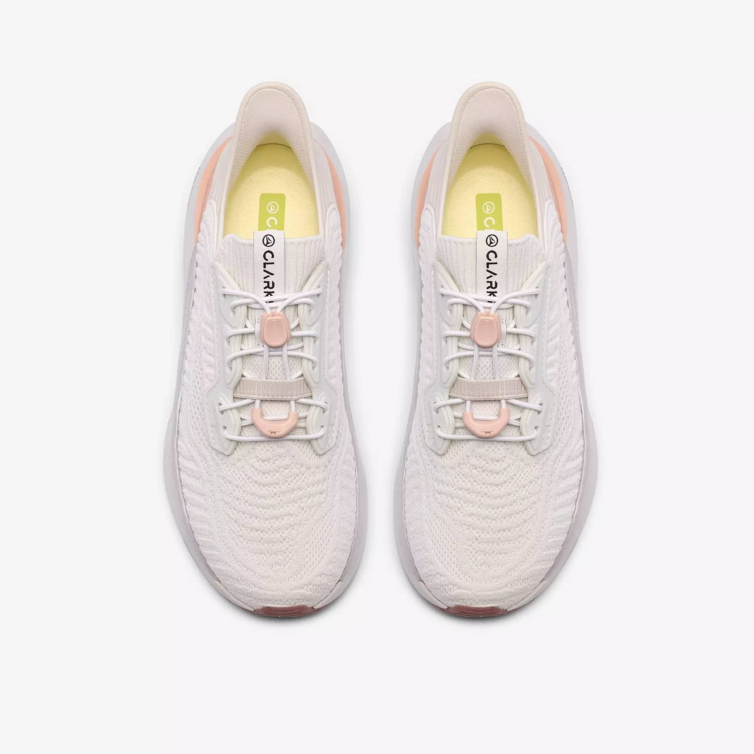 Clarks WOMEN'S PACE RISE SHOE in white - women's sneaker - detail view