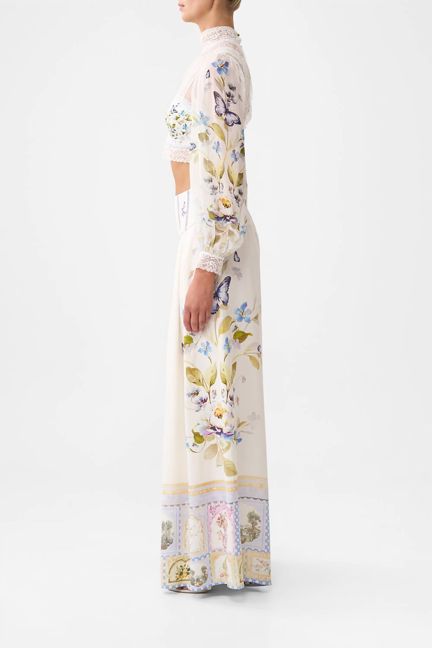 Camilla - Lace Splice Long Sleeve Top