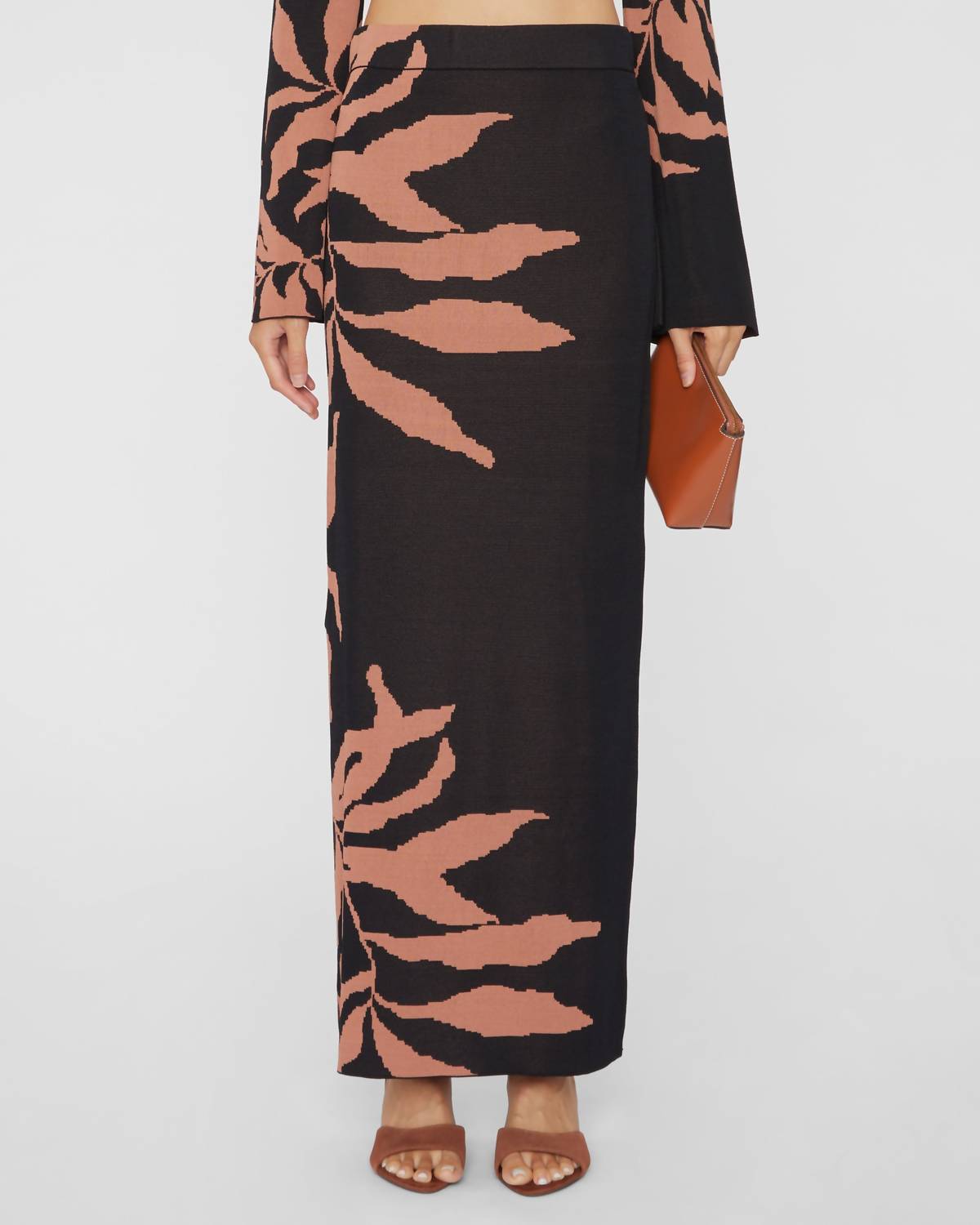 Misa Los Angeles Fira Maxi Skirt in fernal glow - women's skirt - alternate view