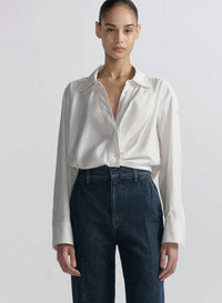 A.L.C. - Leo Cropped Cotton Shirt