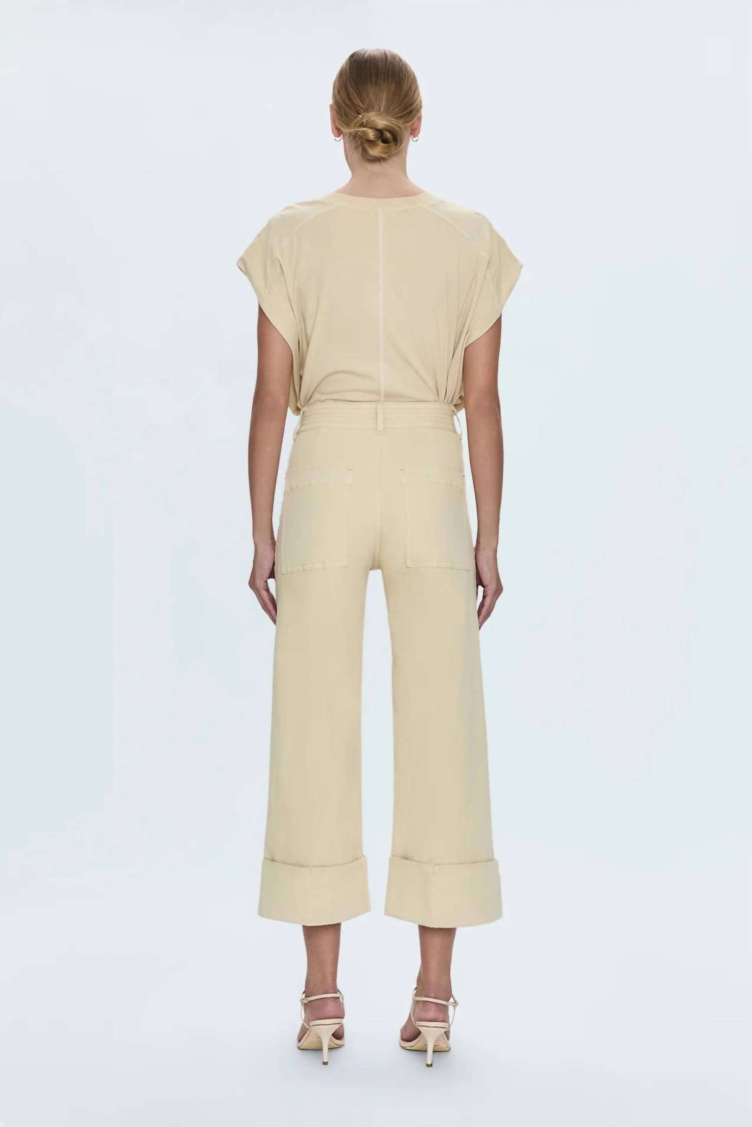 Pistola - Maya Cuffed Hem Wide Leg Pants