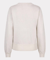 ESQUALO Women's Lurex Knit Sweater With Crystal Pins in grey - women's sweater - detail view