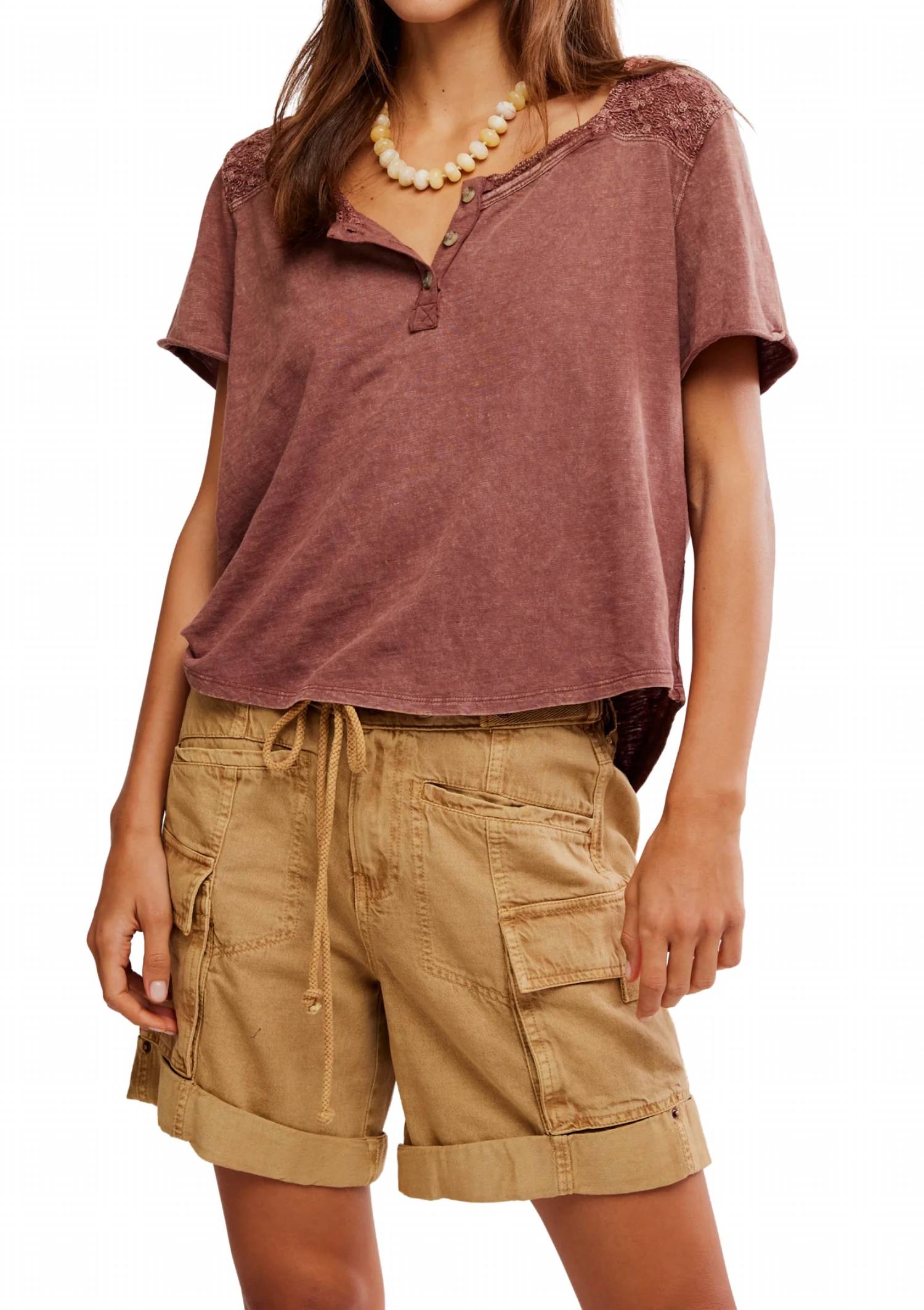 Free People - Heirloom Henley Top