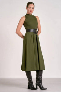 Elan - Sleeveless Mock Neck Midi Dress
