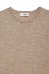 ANINE BING Moni Crop Tank in stone melange - women's shirt - alternate view
