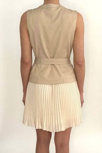 Cartolina Nantucket Emory Mini Dress in ecru - women's dress - detail view