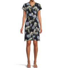 TOMMY BAHAMA Carmela Palisade Palms Short Sleeve Dress in coastline - women's dress - detail view