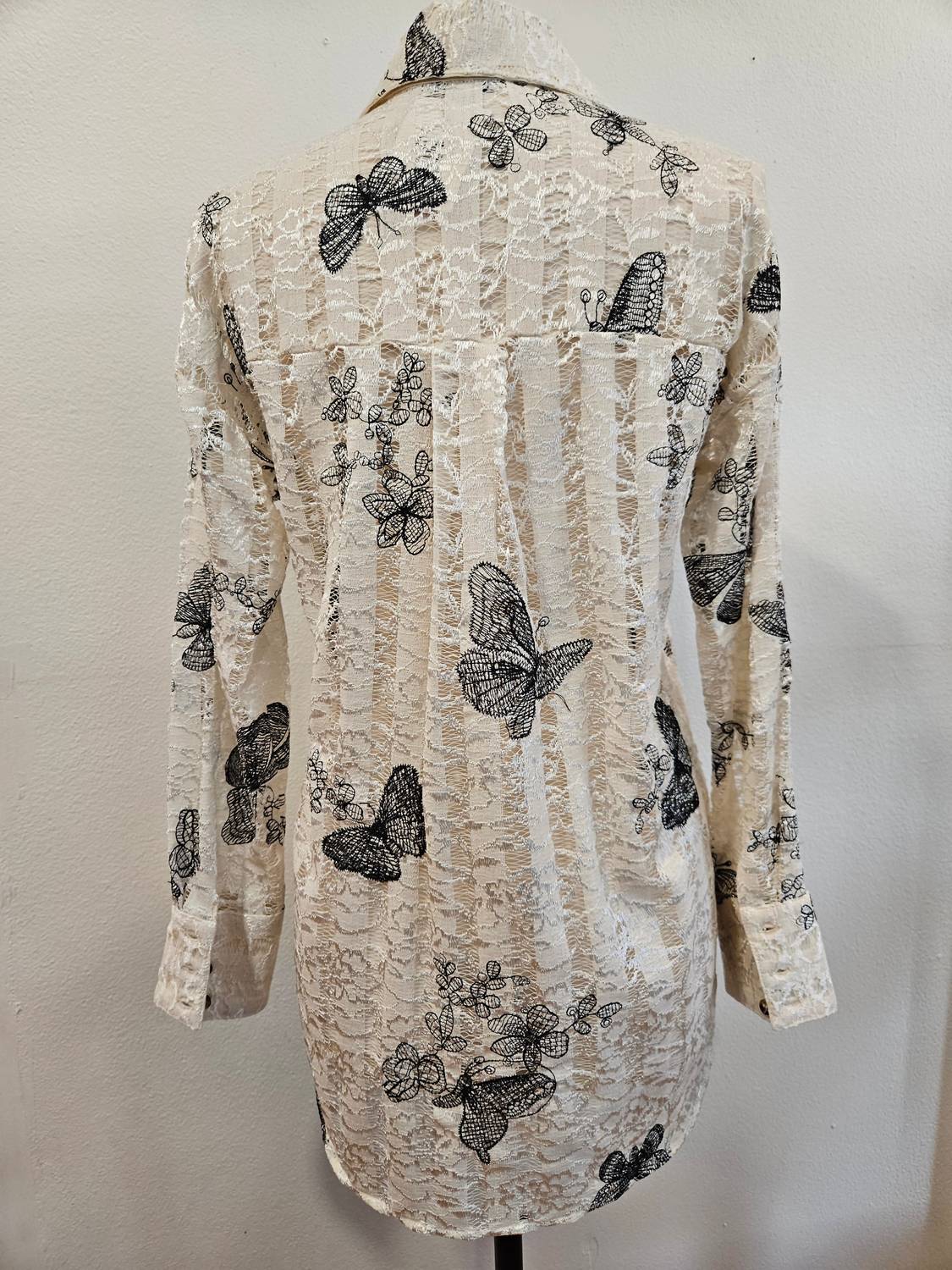 Adore - Women's Lace Butterfly Blouse