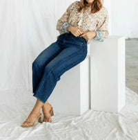 Elan - Long Sleeve Floral Blouse