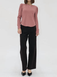 Another Love Dara Long Sleeve Top in tigerlily - women's long sleeve top - alternate view