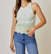 Dh New York - Ombre Halter Top - Pistachio Combo