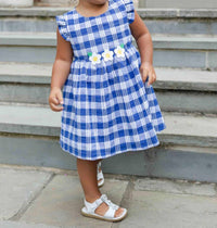 Florence Eiseman - Plaid Seersucker With Flowers Dress