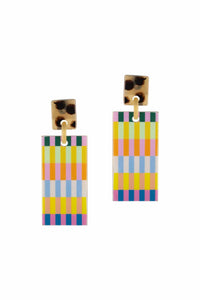 Sunshine Tienda - Women's Hazel Stripe Cabana Earrings