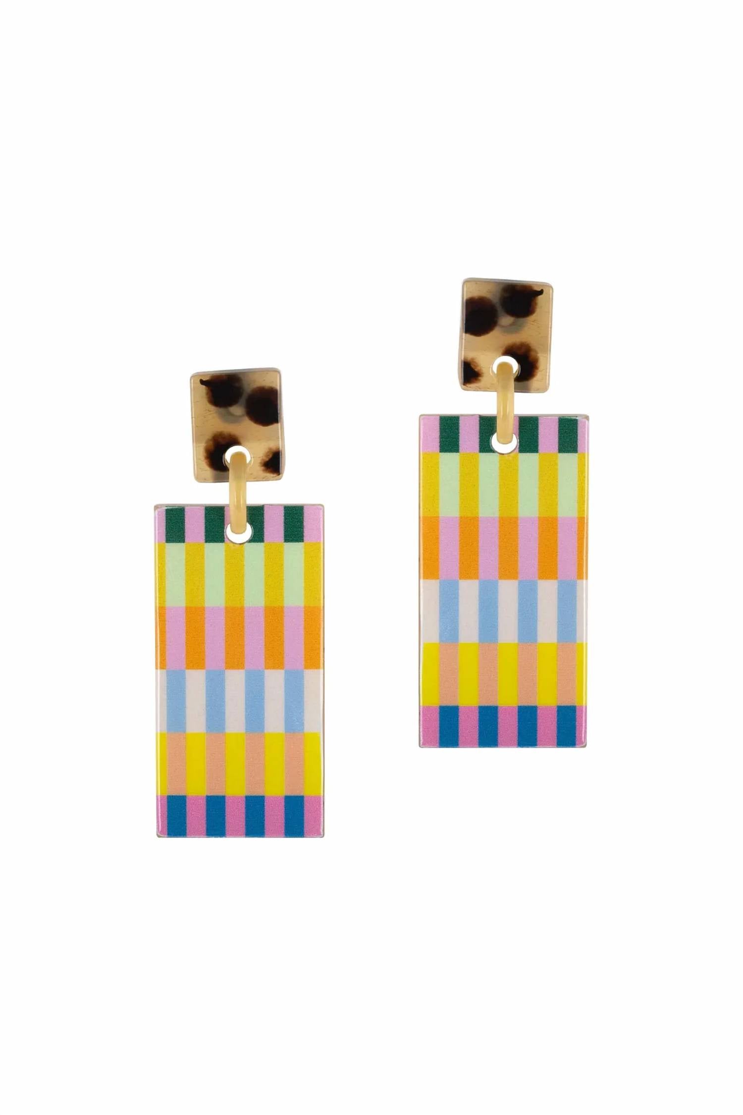 Sunshine Tienda - Women's Hazel Stripe Cabana Earrings
