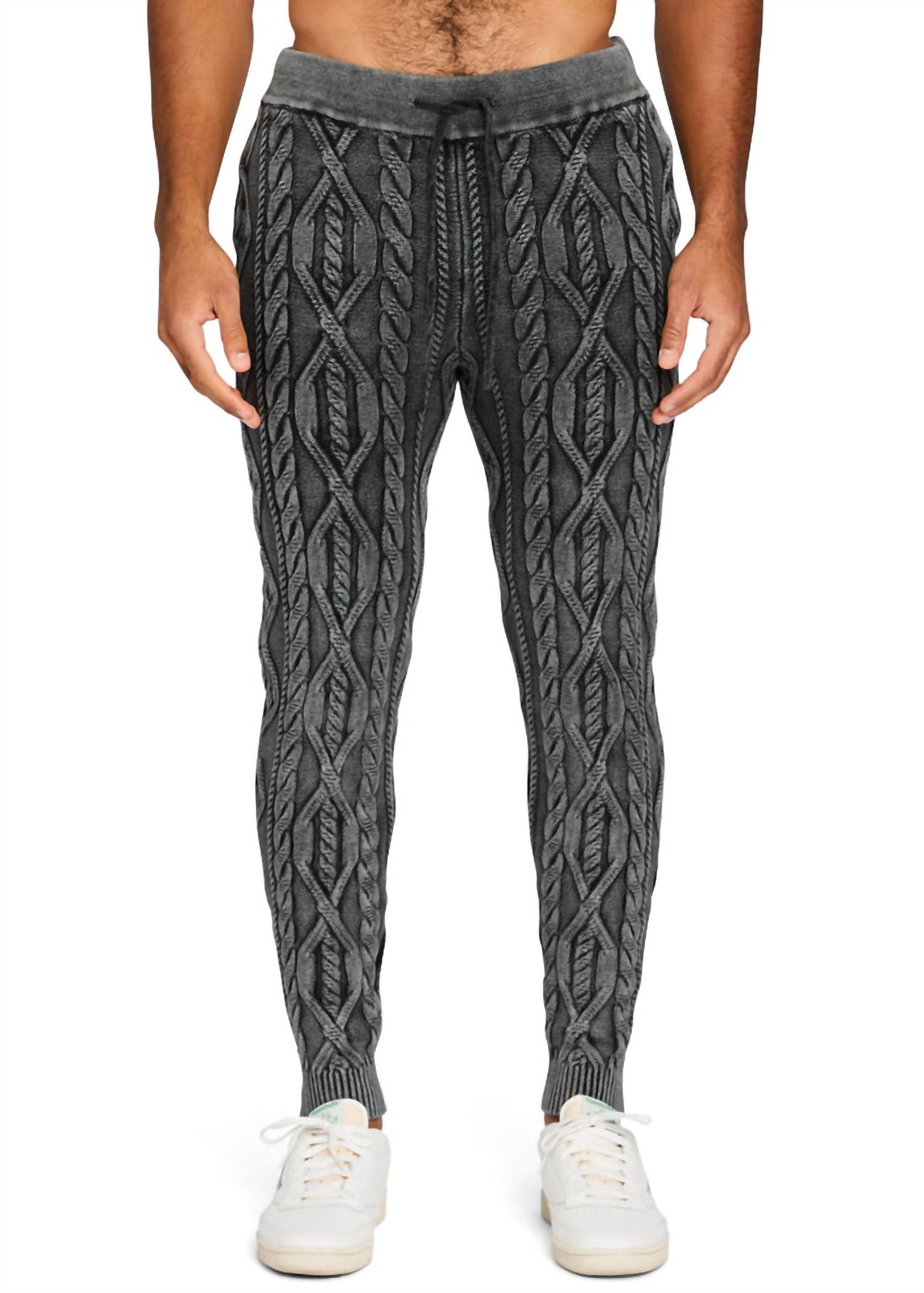 Ser.O.Ya - Elijah Cable Knit Jogger Pants