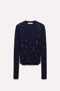 Dorothee Schumacher - Embellished Merino Long Sleeve Twinset Cardigan