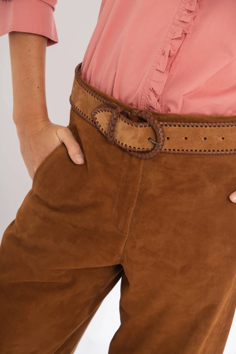 Lanhtropy - Avery Goat Suede Pants