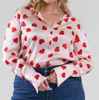 Catherine Gee - Daria French Cuff Silk Blouse - Plus