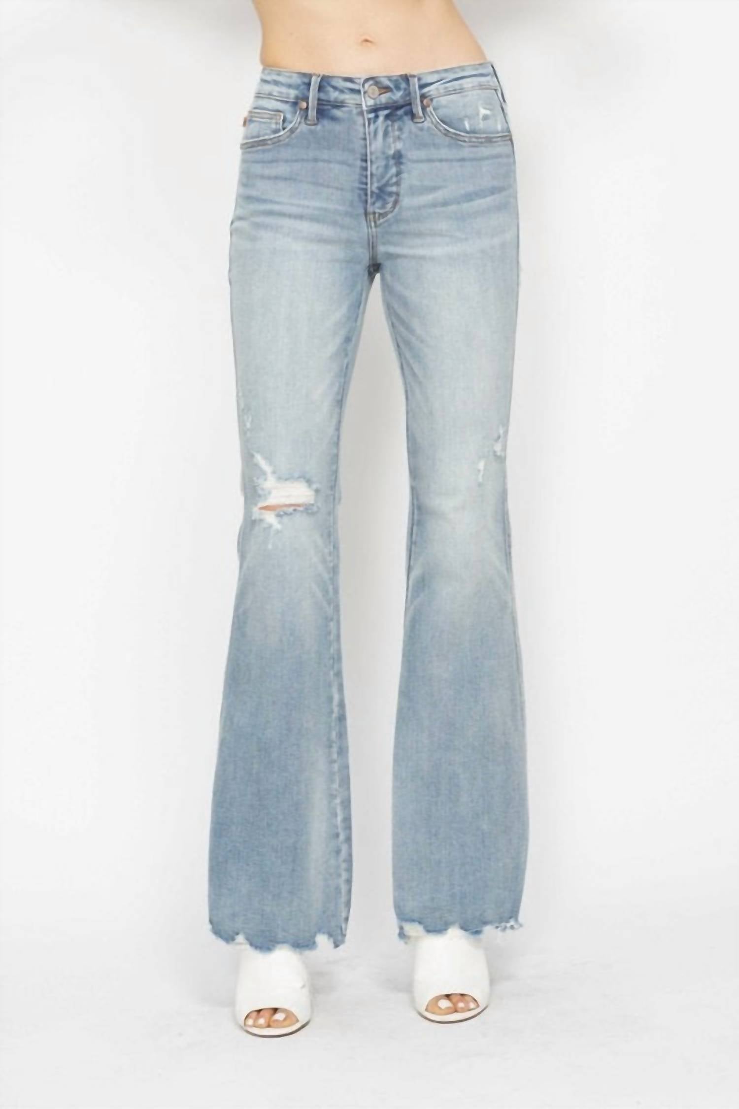 Judy Blue - Mid Rise Tummy Control Flare Jeans