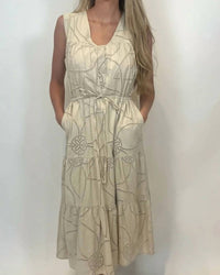 MELISSA NEPTON Analyne Midi Dress in beige 1 - women's dress
