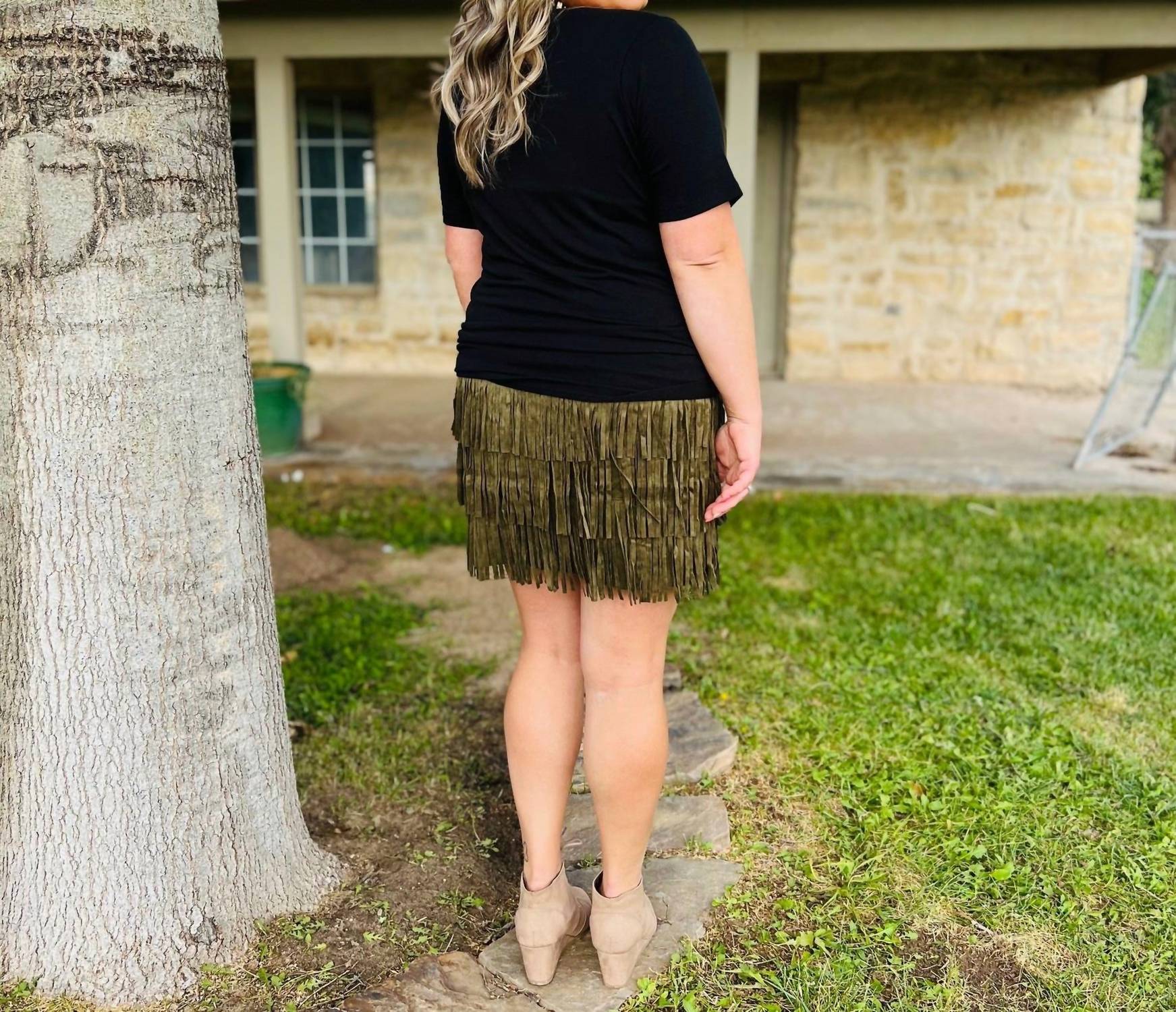 Oddi - Lola Fringe Skirt - Plus