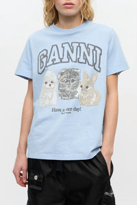 Ganni - Animal Print T-shirt
