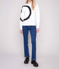 Charlie B - Placed Jacquard Crew Neck Sweater