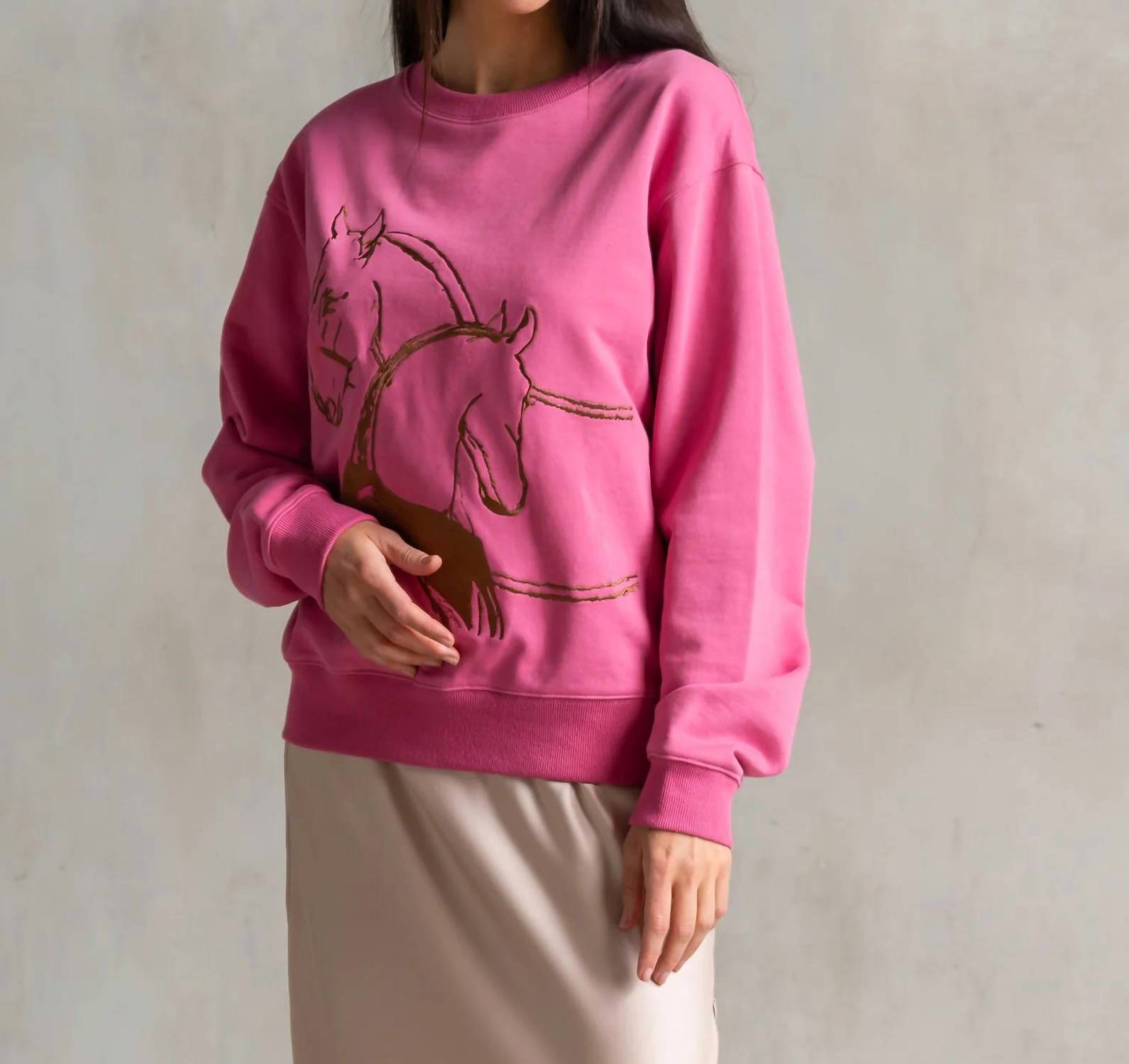 Care Tucker - 90’s Baggy Embroidered Sweatshirt