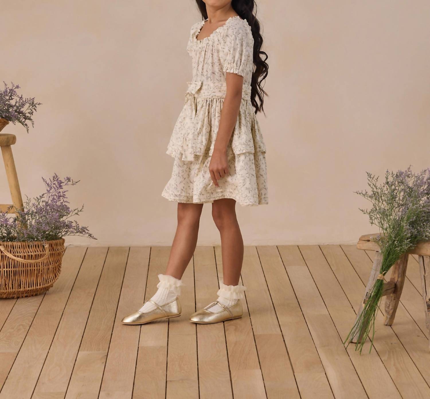 NORALEE Girls Annette Dress in vines - kids' dress - alternate view
