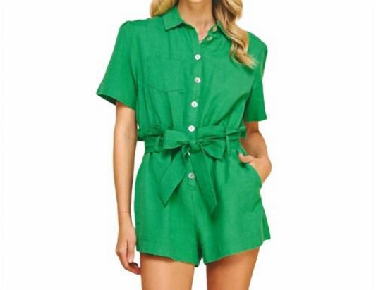 Pinch - Button Down Collared Romper