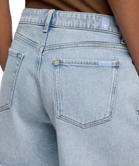 7 For All Mankind The Monroe Long Shorts in ode tu - women's shorts - view 5