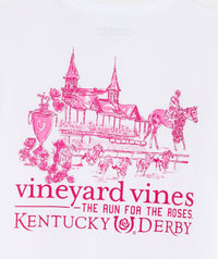 vineyard vines Women's Kentucky Derby Run For The Roses Scenic Short Sleeve Pocket Tee in white - women's t-shirt - view 4
