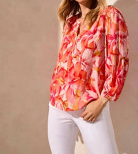 Tribal - Jacquard Smocked-neck Blouse