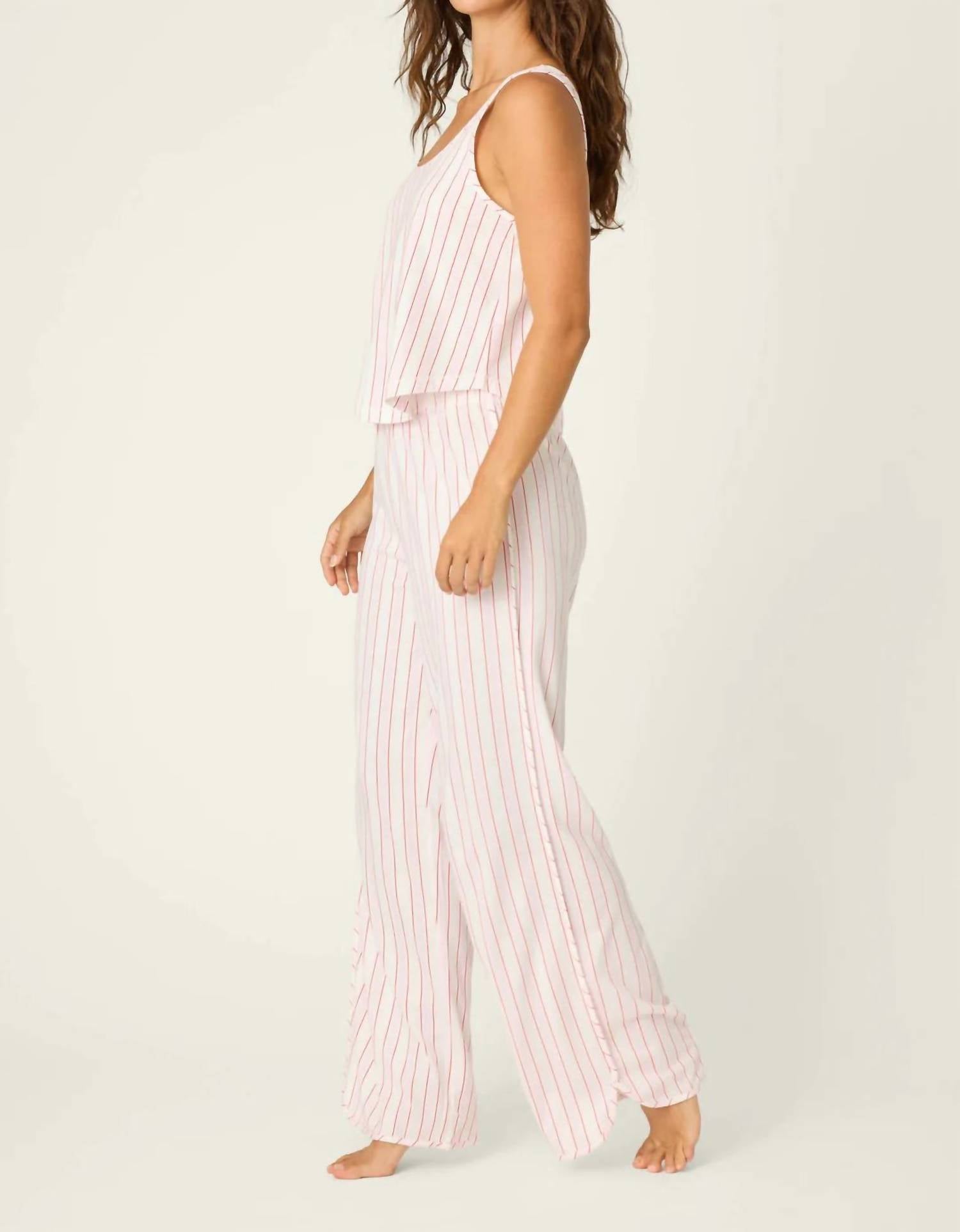 PJ Salvage Feeling Loved Pajamas Set in ivory - women's sleepwear - detail view