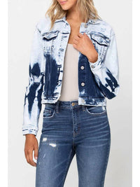 Vervet By Flying Monkey - Tie Dye Bleached Denim Jacket