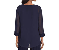 Joseph Ribkoff - EMBELLISHED TANK WITH CHIFFON CARDIGAN