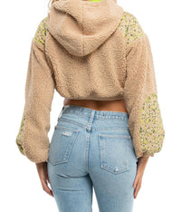 For Love & Lemons - Brooke Shearling Cropped Hoodie