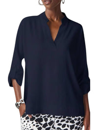 Joseph Ribkoff - Woven Boxy Top With Dolman Sleeves