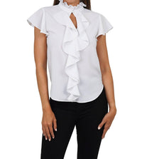 Love Token - Trixie Cascade Ruffled Sleeve Blouse
