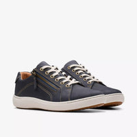 Clarks Women's Nalle Lace Sneakers in navy nubuck - women's sneaker