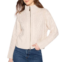 Kinross - Luxe Cable Zip Cardigan