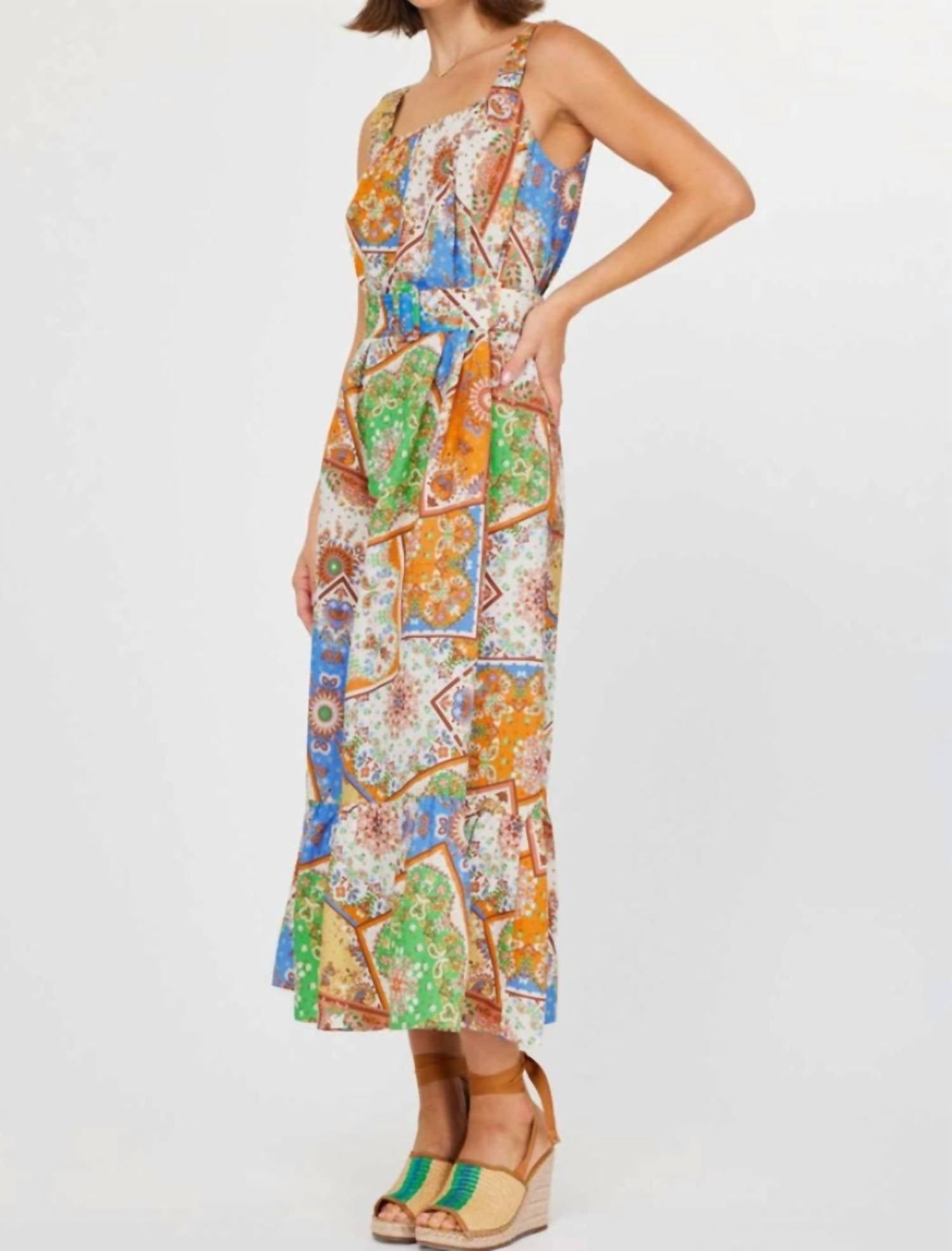 Current Air - Harper Patchwork Sleeveless Long Dress