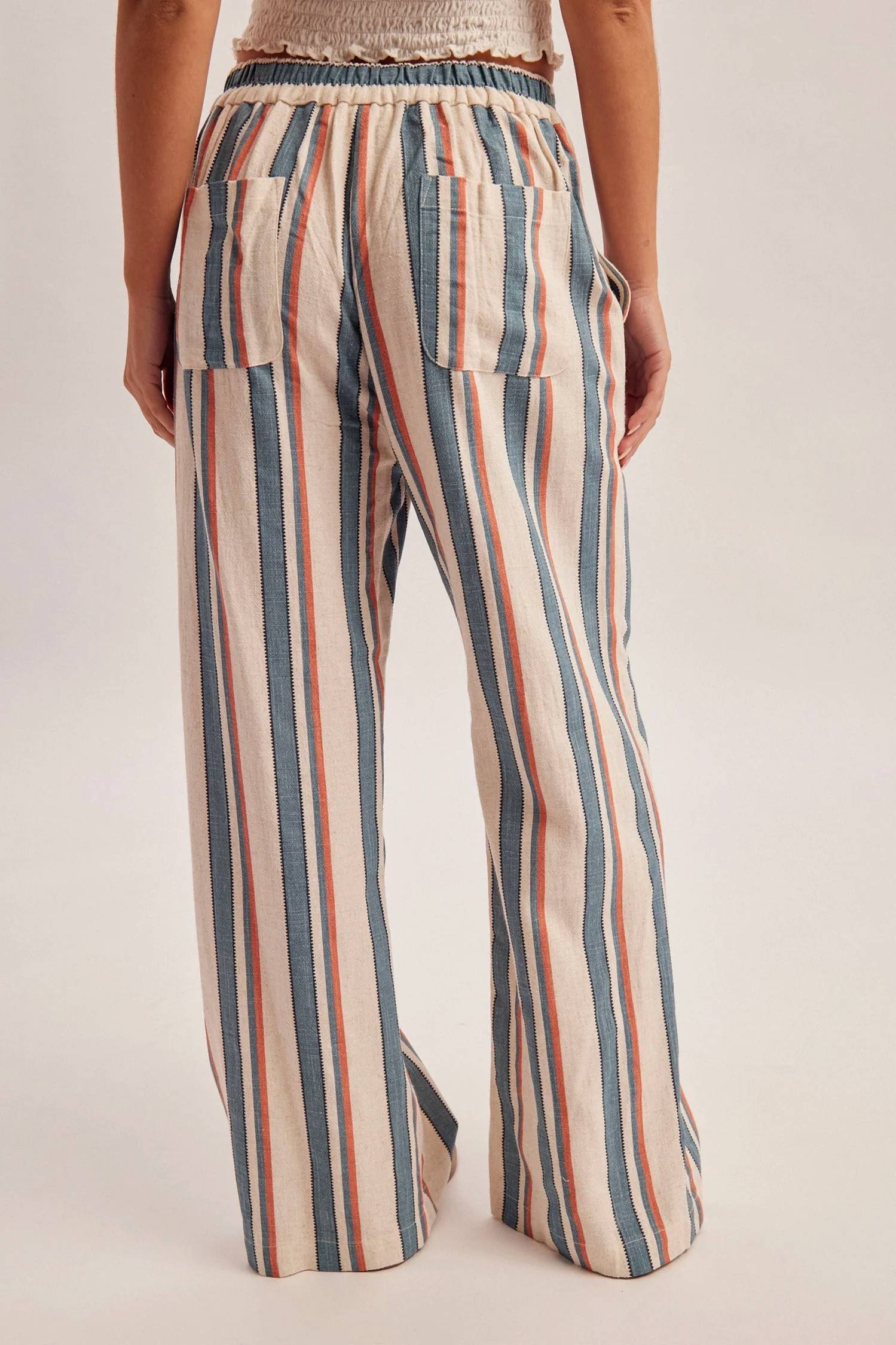Hem & Thread - Aisa Stripe Pull On Pants