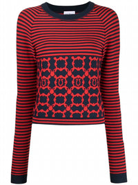 Salvatore Ferragamo - Striped Gancini Long Sleeve Top