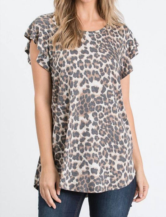 Heimish Usa - Leopard Ruffle Top - PLUS