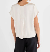 Nic + Zoe DAY GLOSS TEE in coconut - women's blouse - alternate view