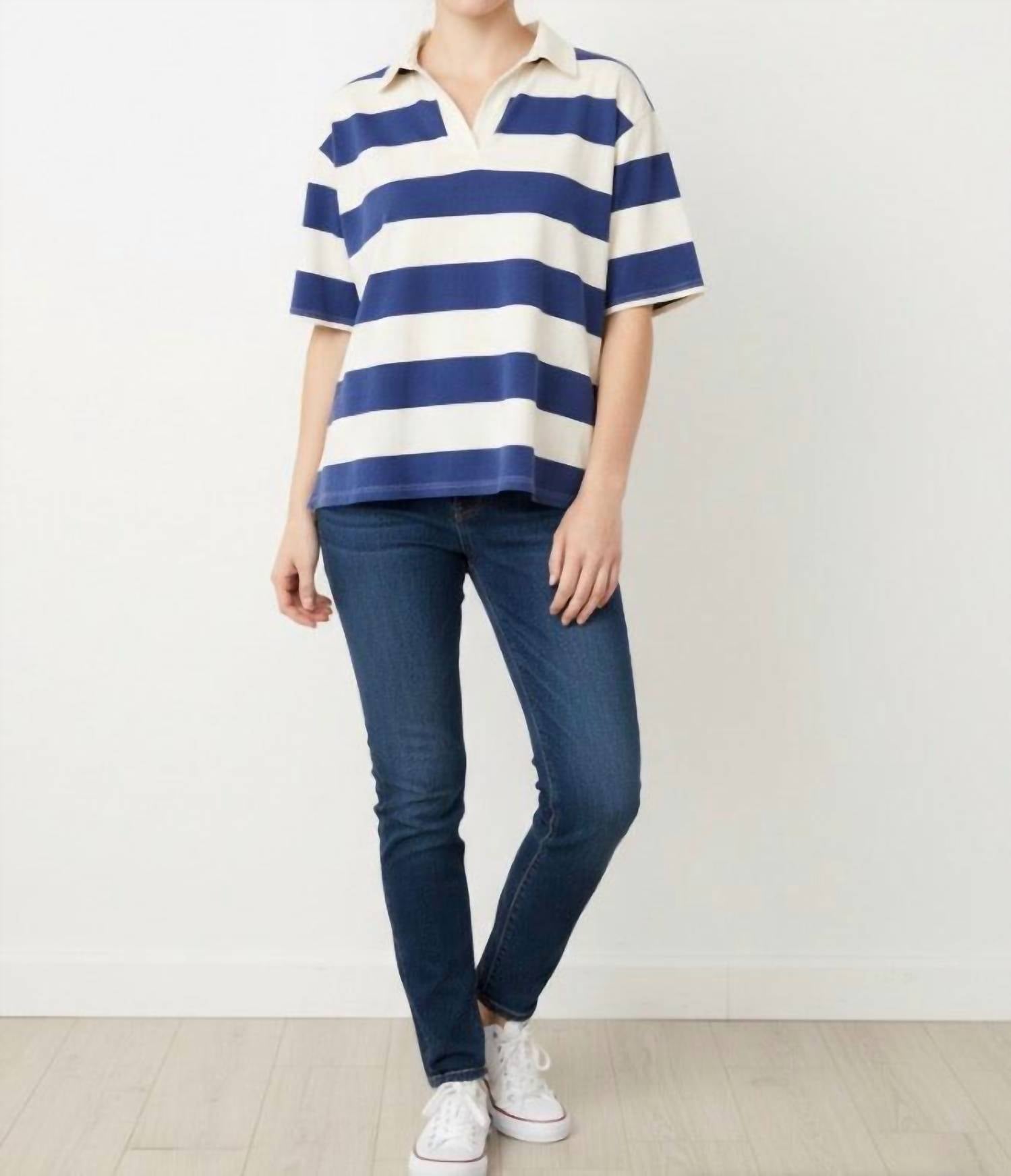 Oh! - Striped Polo Top