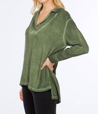 M.Rena - Cross Hatch Collared Tunic